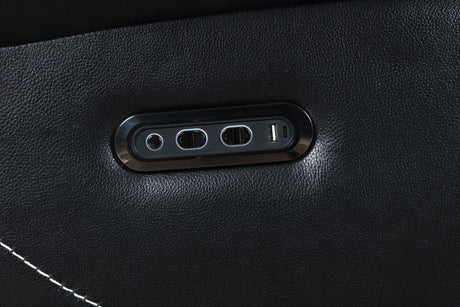 Hewitt Black Leather Upholstered Dual Power Recliner Chair from Coaster - Luna Furniture