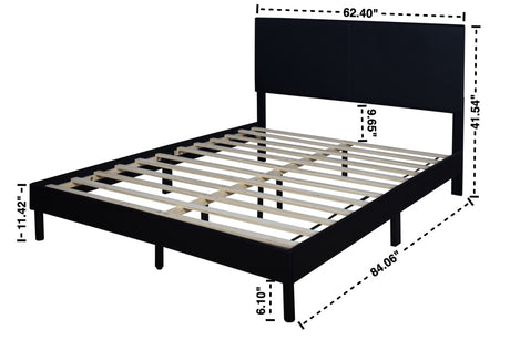 Opal Black Queen Platform Bed from Happy Homes - Luna Furniture