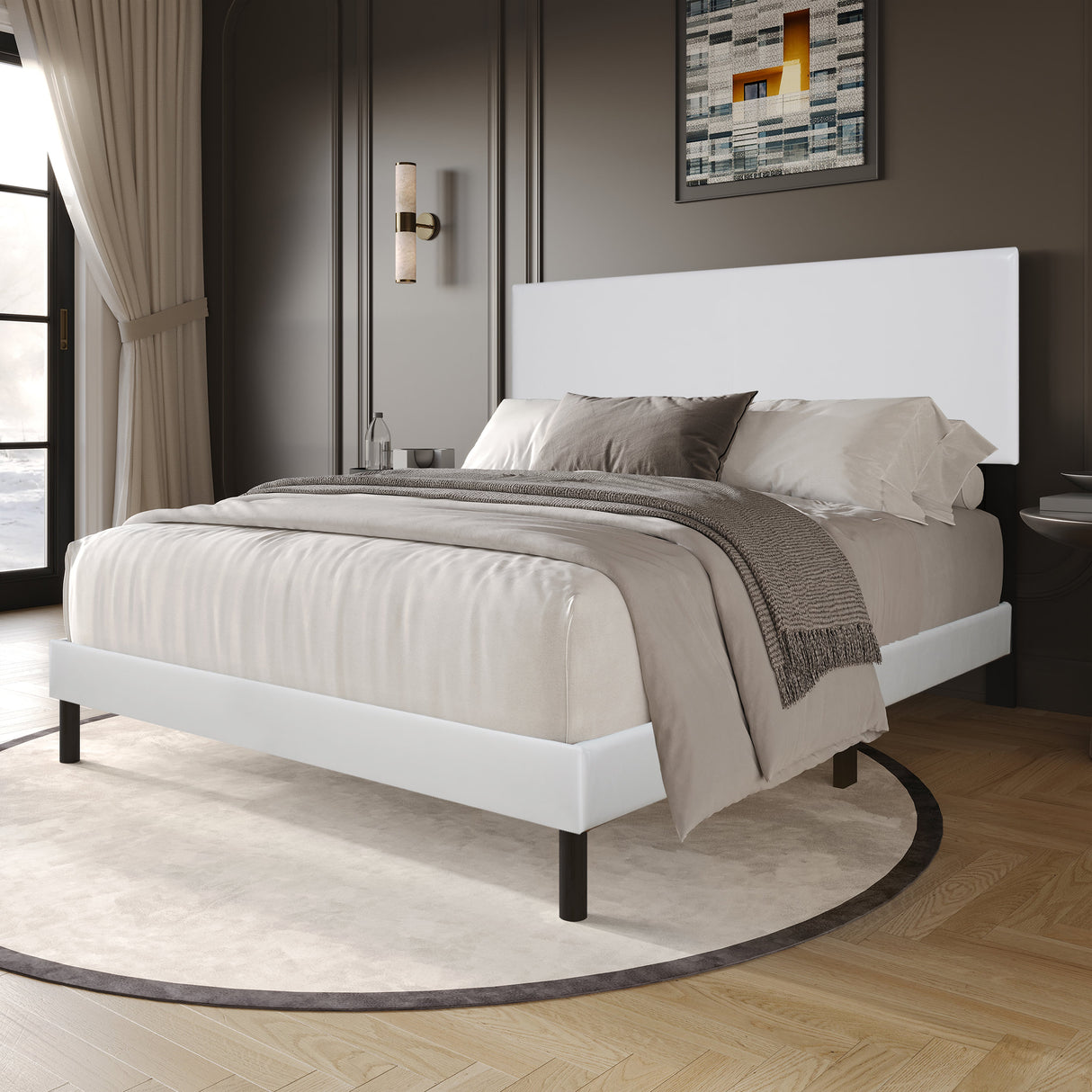 Opal White King Platform Bed from Happy Homes - Luna Furniture