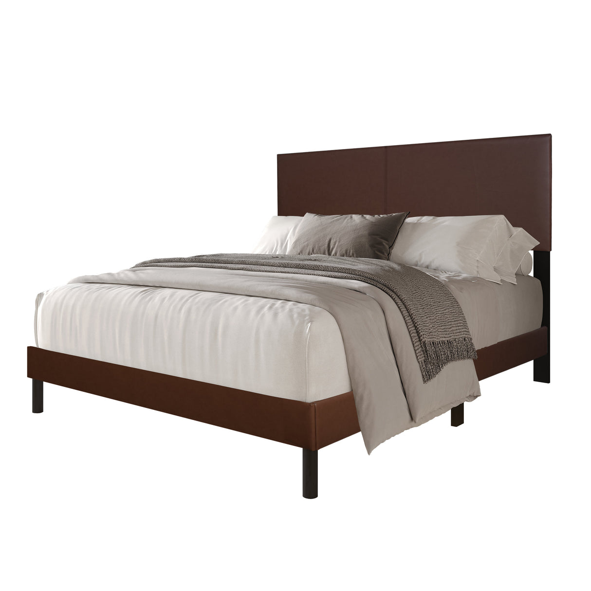 Opal Brown Queen Platform Bed from Happy Homes - Luna Furniture