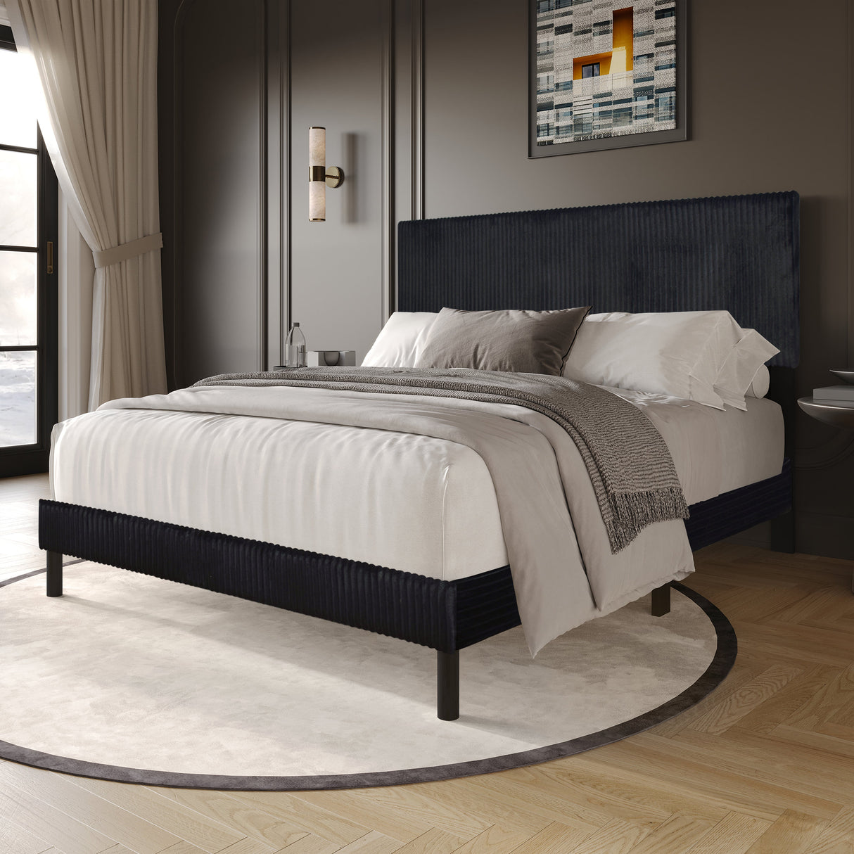 Arianne Black Full Platform Bed from Happy Homes - Luna Furniture