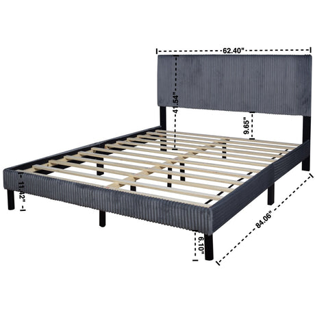 Arianne Gray King Platform Bed from Happy Homes - Luna Furniture
