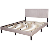 Arianne Beige King Platform Bed from Happy Homes - Luna Furniture
