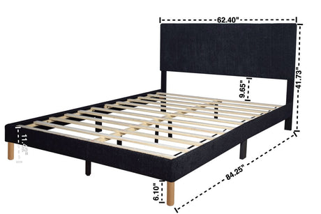 Snowflake Black Full Platform Bed from Happy Homes - Luna Furniture