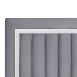 Goodline Gray Velvet Upholstered Full Bed from Happy Homes - Luna Furniture