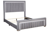 Goodline Gray Velvet Upholstered King Bed from Happy Homes - Luna Furniture