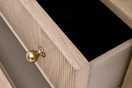 Highland Open Shelf, 2-Drawer Nightstand in Natural Oak from Essentials For Living - Luna Furniture