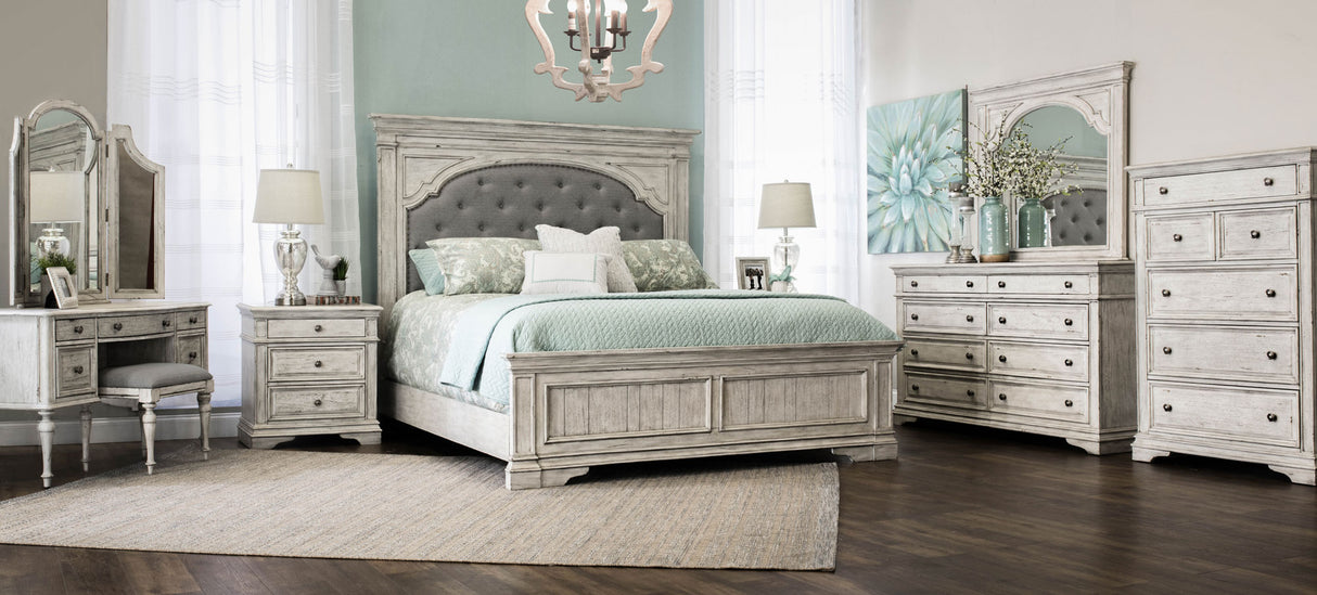 Highland Park Cathedral White Bedroom Set from Steve Silver - Luna Furniture