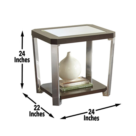 Truman End Table [stainless steel] from Steve Silver - Luna Furniture