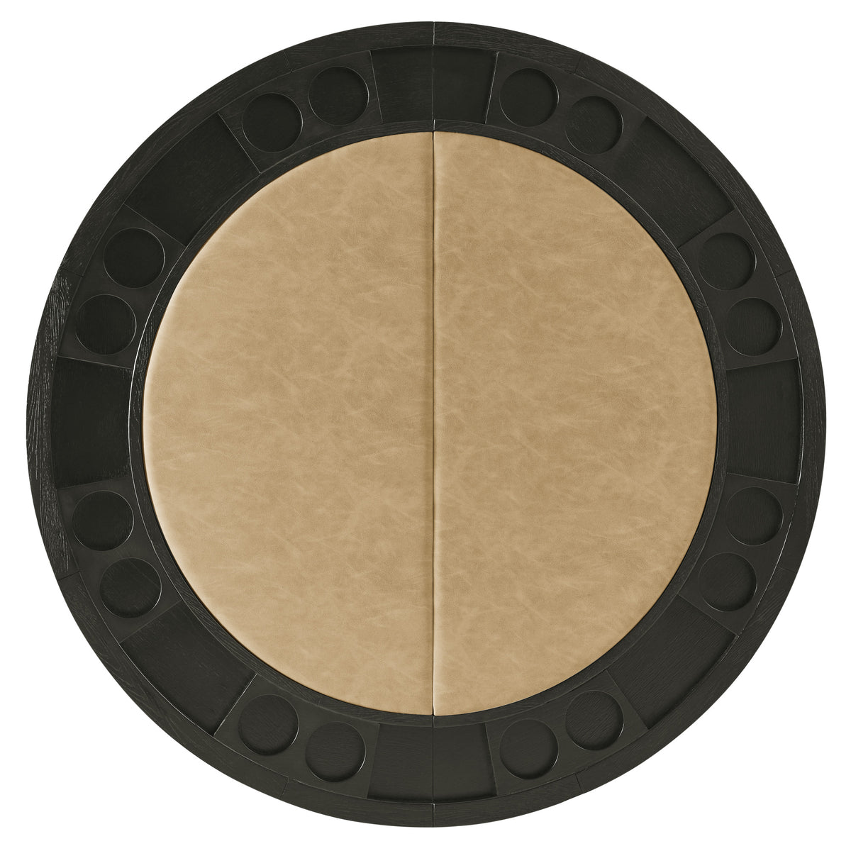 Rylie Black 48" Round Counter Dining Table with 4 Drawers and Game Top from Steve Silver - Luna Furniture