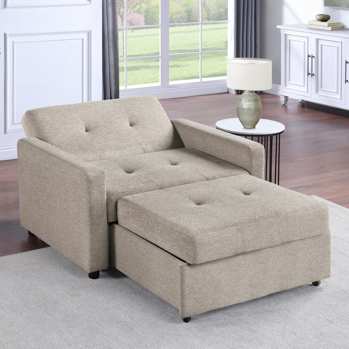 Noah Brown Convertible Sleeper Chair-and-a-Half from Steve Silver - Luna Furniture