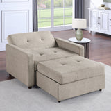 Noah Brown Convertible Sleeper Chair-and-a-Half from Steve Silver - Luna Furniture
