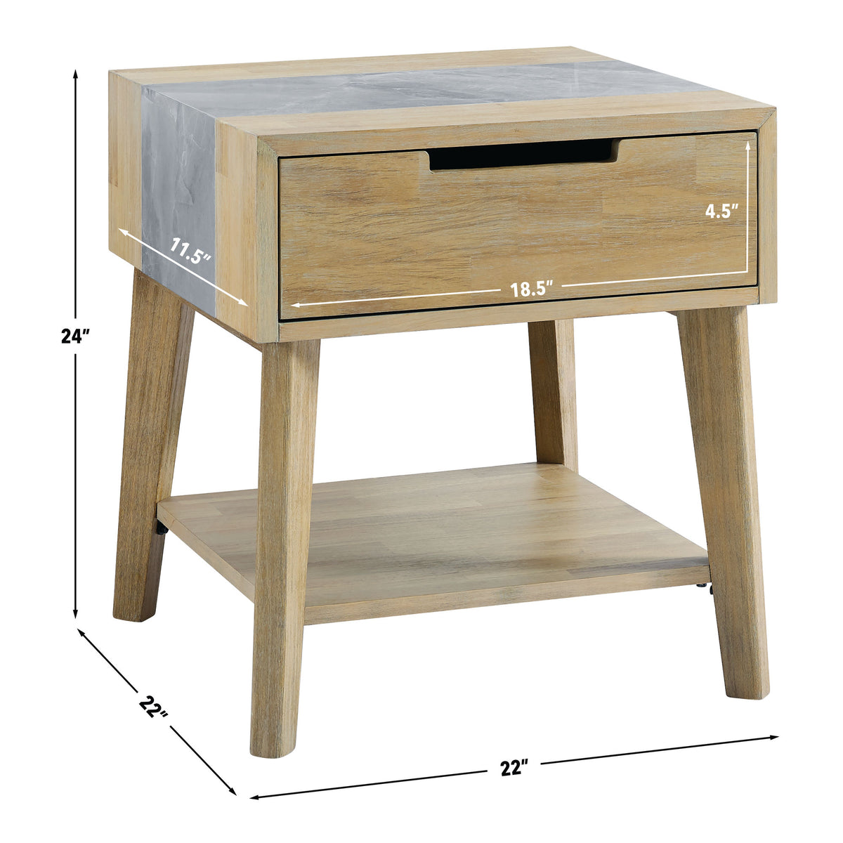 Calgary Sintered Stone Inlay End Table from Steve Silver - Luna Furniture