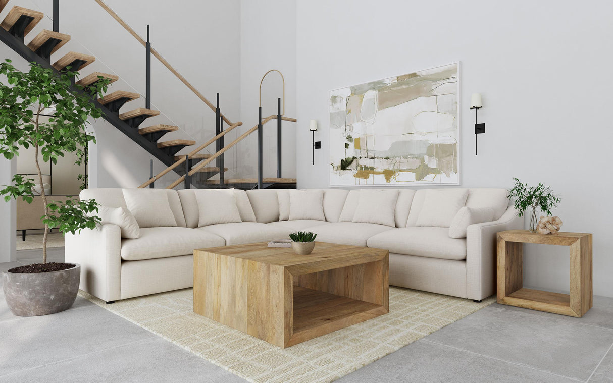 Hobson 5-piece Upholstered Modular Sectional Sofa Ivory from Coaster - Luna Furniture