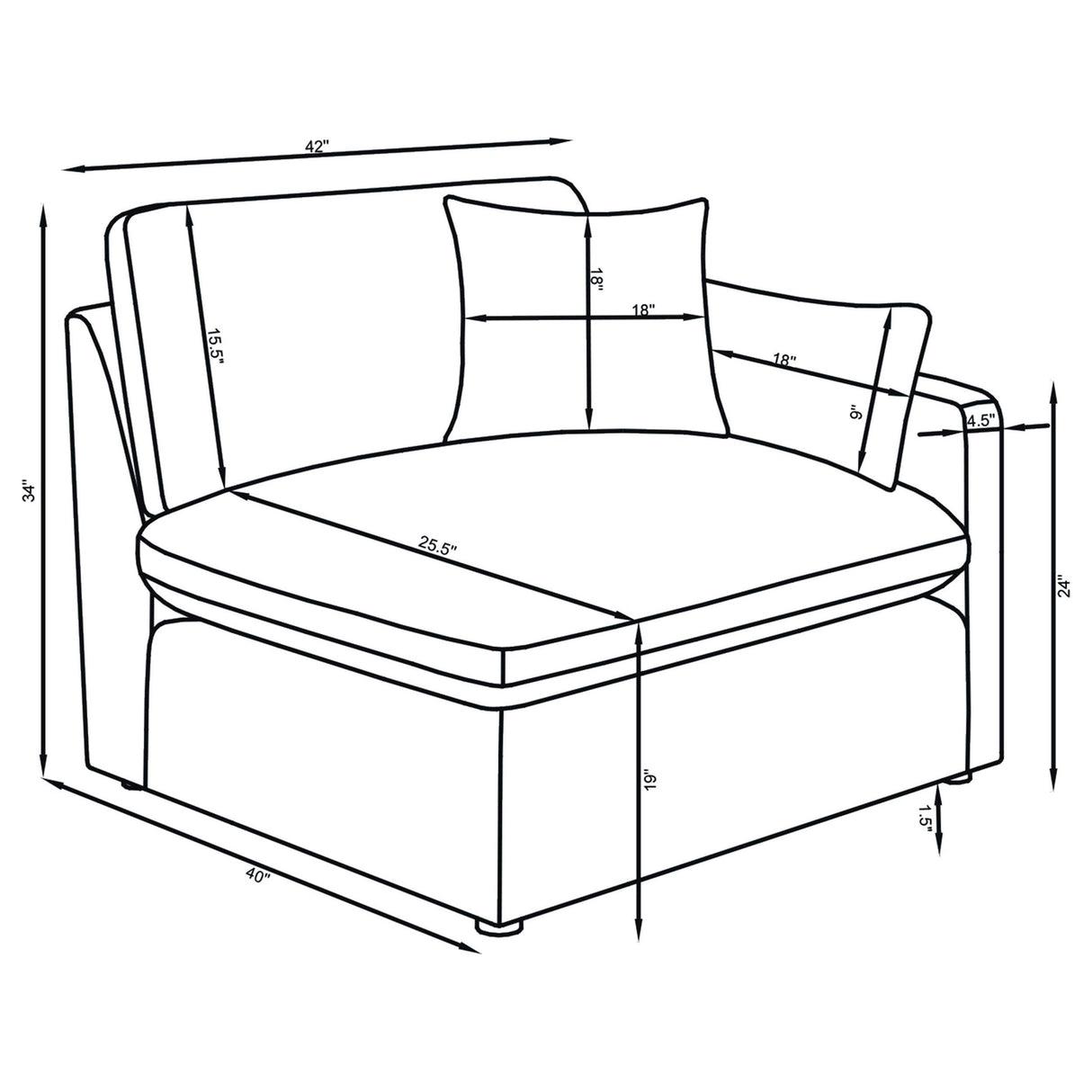 Hobson 5-piece Upholstered Modular Sectional Sofa Ivory from Coaster - Luna Furniture