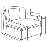 Hobson 5-piece Upholstered Modular Sectional Sofa Ivory from Coaster - Luna Furniture