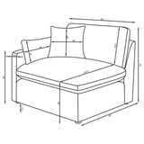 Hobson 5-piece Upholstered Modular Sectional Sofa Ivory from Coaster - Luna Furniture