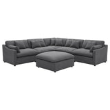 Hobson Charcoal 5-Piece Upholstered Modular Sectional with Ottoman from Coaster - Luna Furniture
