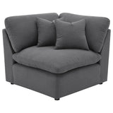 Hobson Charcoal 5-Piece Upholstered Modular Sectional with Ottoman from Coaster - Luna Furniture