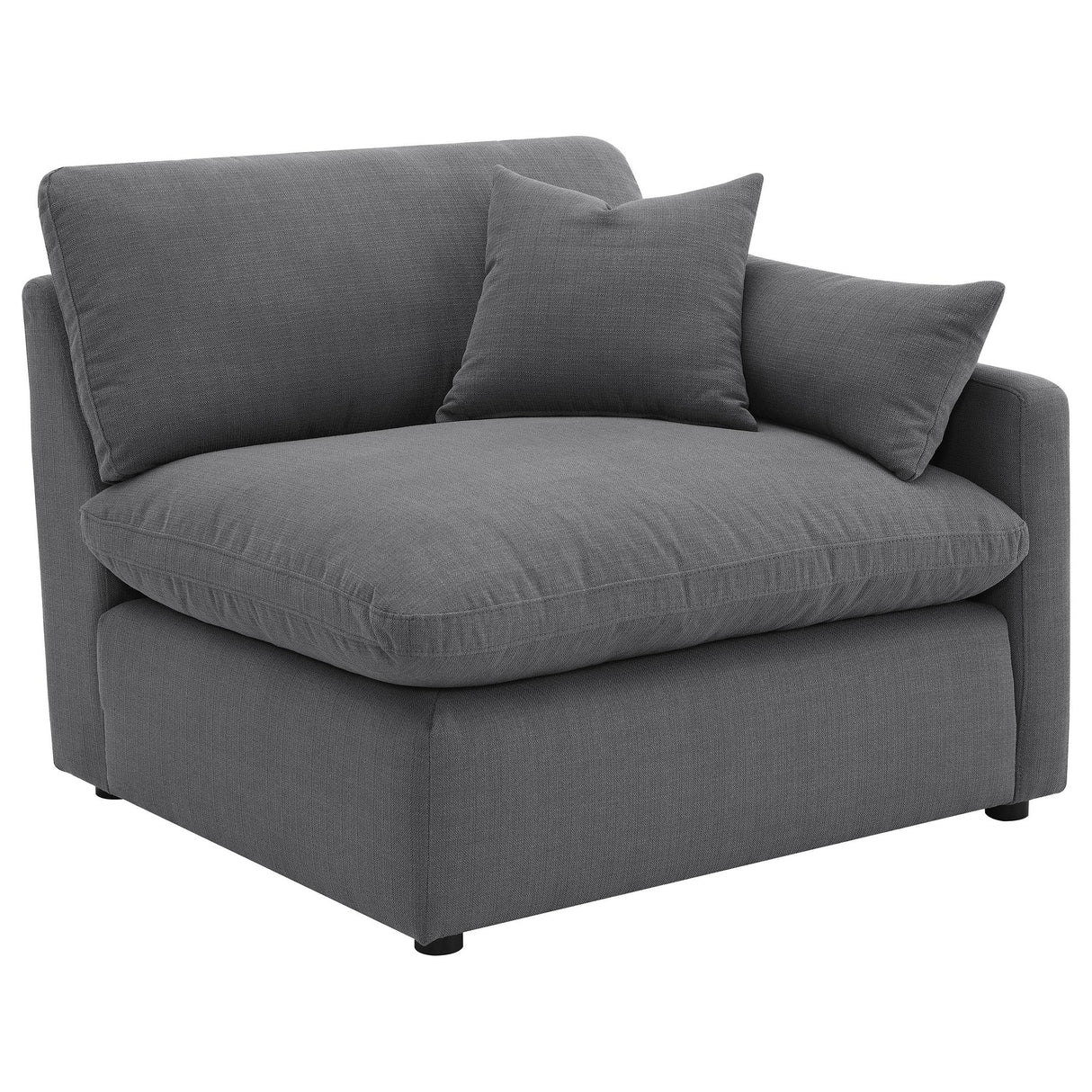 Hobson Charcoal 5-Piece Upholstered Modular Sectional with Ottoman from Coaster - Luna Furniture