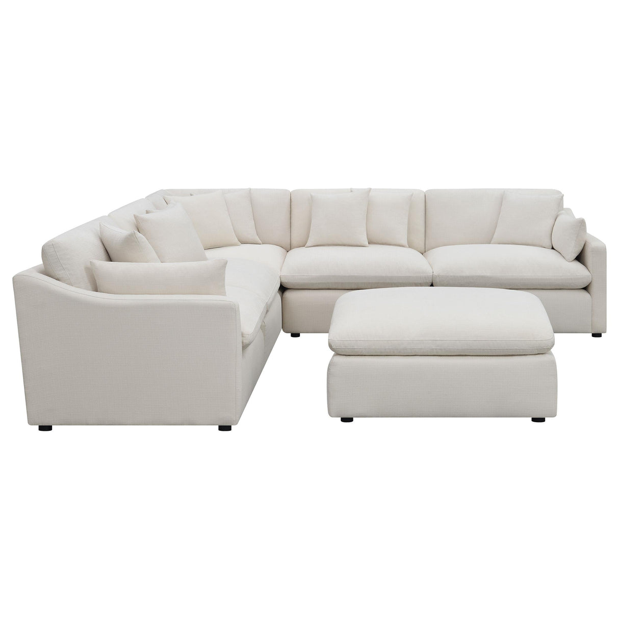 Hobson Ivory 6-piece Upholstered Modular Sectional Sofa from Coaster - Luna Furniture