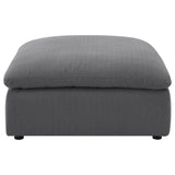 Hobson Square Upholstered Ottoman Charcoal from Coaster - Luna Furniture