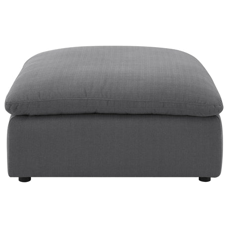 Hobson Charcoal Square Upholstered Ottoman from Coaster - Luna Furniture
