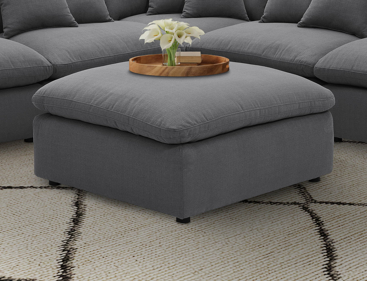 Hobson Square Upholstered Ottoman Charcoal from Coaster - Luna Furniture