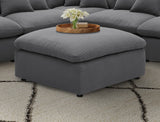 Hobson Square Upholstered Ottoman Charcoal from Coaster - Luna Furniture