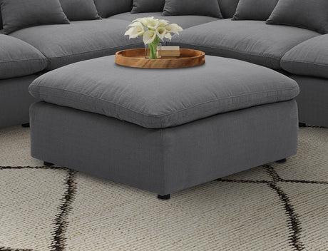 Hobson Charcoal Square Upholstered Ottoman from Coaster - Luna Furniture