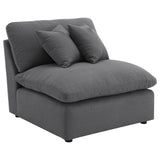 Hobson Upholstered Armless Chair Charcoal from Coaster - Luna Furniture