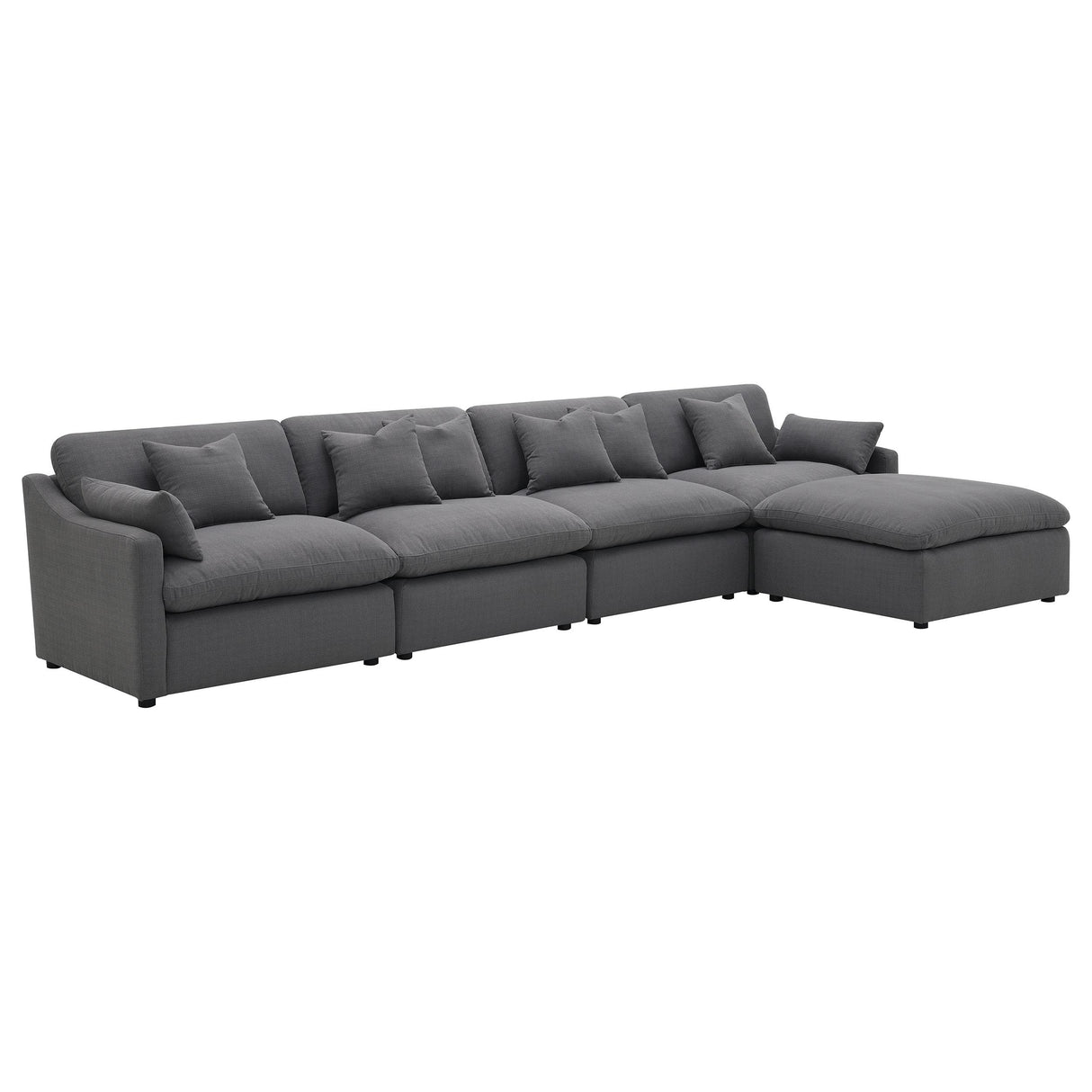 Hobson Upholstered Armless Chair Charcoal from Coaster - Luna Furniture