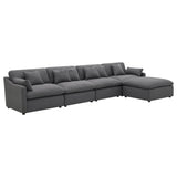 Hobson Upholstered Armless Chair Charcoal from Coaster - Luna Furniture