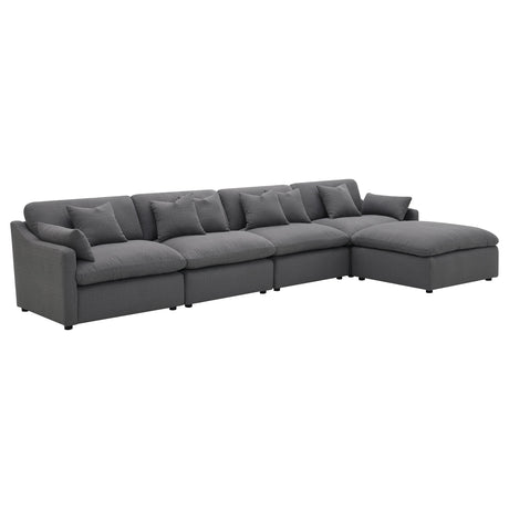 Hobson Upholstered Armless Chair Charcoal from Coaster - Luna Furniture