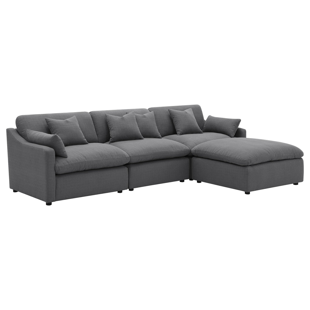 Hobson Upholstered Armless Chair Charcoal from Coaster - Luna Furniture