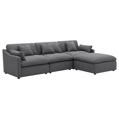 Hobson Upholstered Armless Chair Charcoal from Coaster - Luna Furniture