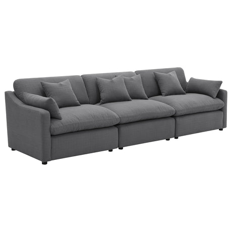 Hobson Upholstered Armless Chair Charcoal from Coaster - Luna Furniture