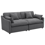 Hobson Upholstered Armless Chair Charcoal from Coaster - Luna Furniture