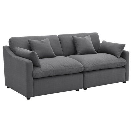 Hobson Upholstered Armless Chair Charcoal from Coaster - Luna Furniture