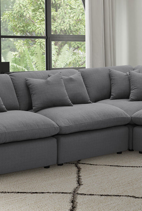 Hobson Upholstered Armless Chair Charcoal from Coaster - Luna Furniture