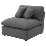 Hobson Upholstered Armless Chair Charcoal from Coaster - Luna Furniture