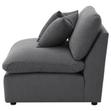 Hobson Upholstered Armless Chair Charcoal from Coaster - Luna Furniture