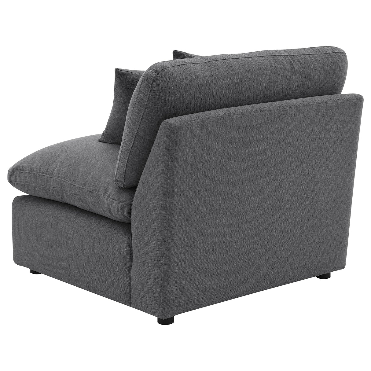 Hobson Upholstered Armless Chair Charcoal from Coaster - Luna Furniture