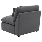 Hobson Upholstered Armless Chair Charcoal from Coaster - Luna Furniture