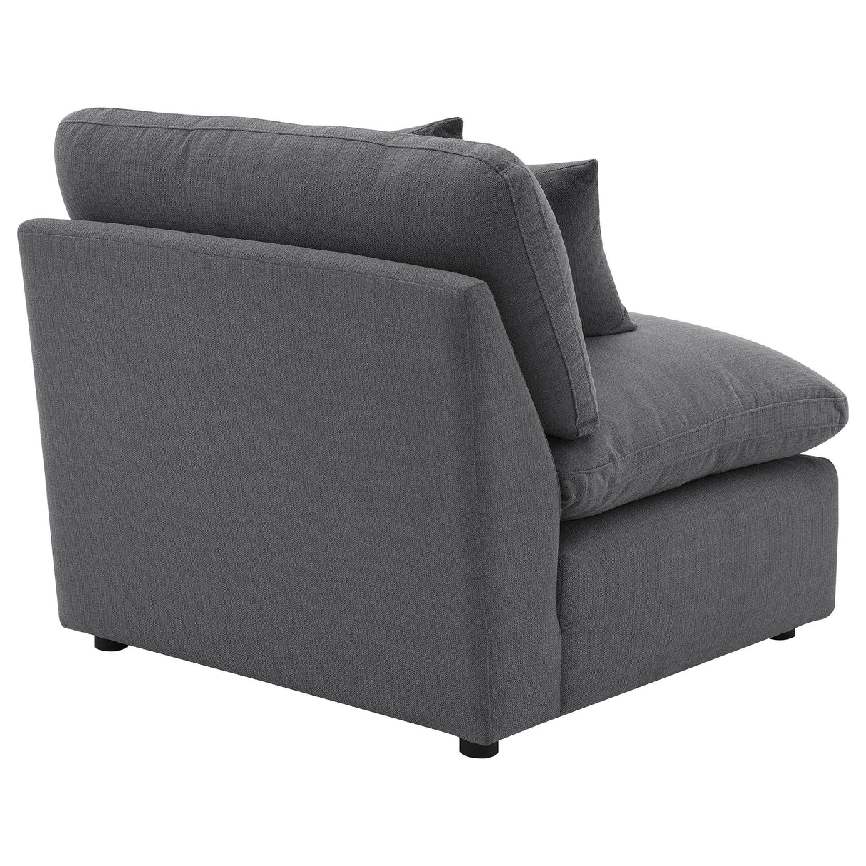 Hobson Upholstered Armless Chair Charcoal from Coaster - Luna Furniture