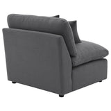 Hobson Upholstered Armless Chair Charcoal from Coaster - Luna Furniture