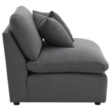 Hobson Upholstered Armless Chair Charcoal from Coaster - Luna Furniture
