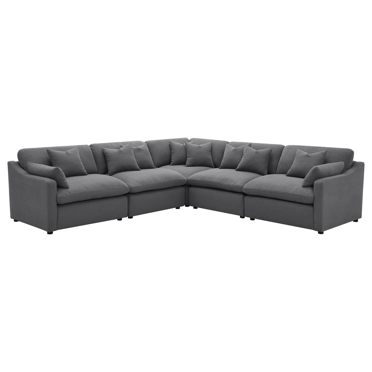 Hobson Upholstered Armless Chair Charcoal from Coaster - Luna Furniture