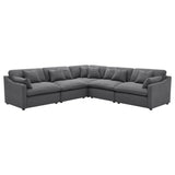 Hobson Upholstered Armless Chair Charcoal from Coaster - Luna Furniture