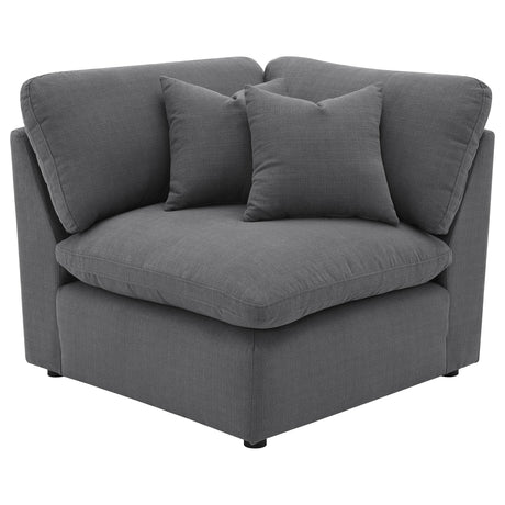 Hobson Charcoal Upholstered Corner from Coaster - Luna Furniture